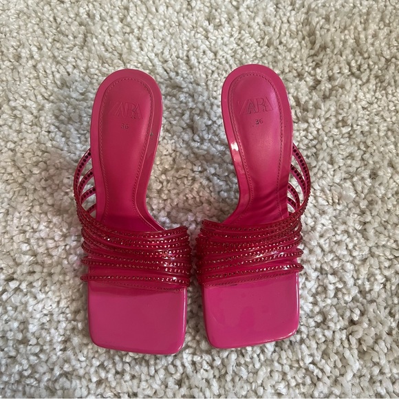 Zara hot pink rhinestone heels - Picture 5 of 6